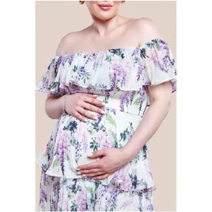 Kjole til kvinder Goddiva Maternity Shirred image-2