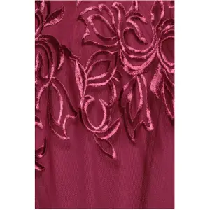 Ρόμπα κεντημένη με δαντέλα γυναίκα Goddiva Maxi image-3