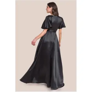 Wrap dress for women Goddiva Flutter Wrapover image-1