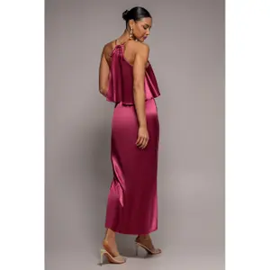 Vestido de embrulho feminino Goddiva Viscose image-1