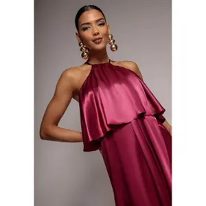 Vestido de embrulho feminino Goddiva Viscose image-2