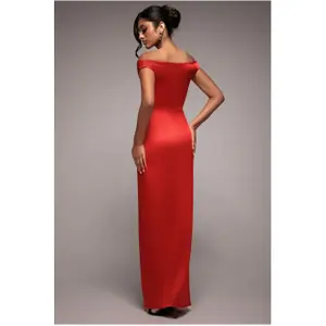 Women's long dress Goddiva Cowl Bardot image-1