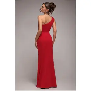 Robe moulante plissée en éventail à une épaule femme Goddiva image-1