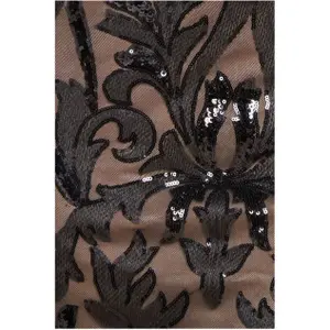Eng anliegendes Kleid mit quadratischem Kragen, Damen Goddiva Midi image-3