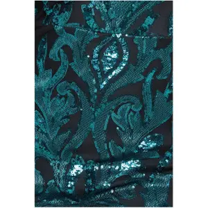 Eng anliegendes Kleid mit quadratischem Kragen, Damen Goddiva Midi image-3