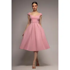 Robe patineuse femme Goddiva Midi Scuba image-1
