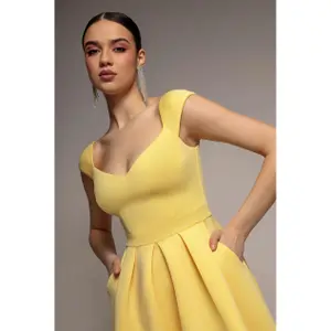 Robe patineuse femme Goddiva Midi Scuba image-2