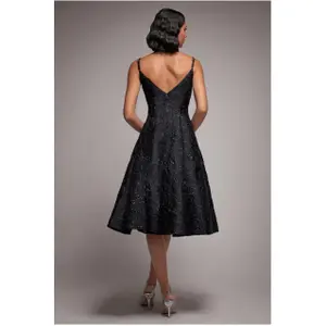 Damesjurk met plooi Goddiva A-line Midi image-2