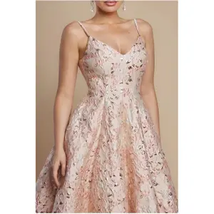 Damesjurk met plooi Goddiva A-line Midi image-3