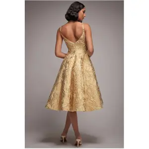 Damesjurk met plooi Goddiva A-line Midi image-2