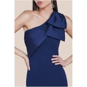 Eng anliegendes Kleid für Damen Goddiva Bow Scuba Crepe image-2