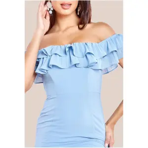 Robe portefeuille femme Goddiva Frilled Off image-2