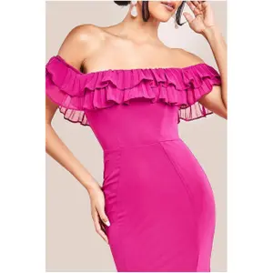 Robe portefeuille femme Goddiva Frilled Off image-2