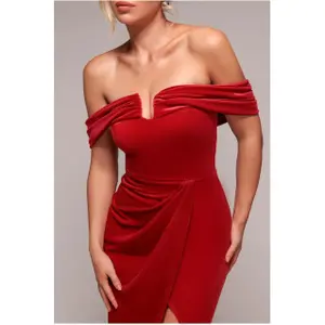 Maxikjole til kvinder Goddiva Off The Shoulder image-2
