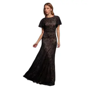 Hudnær kjole til kvinder Goddiva Lace A-Line image-0