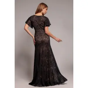 Hudnær kjole til kvinder Goddiva Lace A-Line image-1