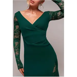 Robe moulante femme Goddiva Scuba & Lace image-2