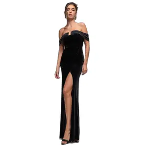 Kleid Damen Goddiva Off Shoulder Hotfix image-0