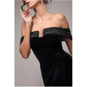 Kleid Damen Goddiva Off Shoulder Hotfix image-2