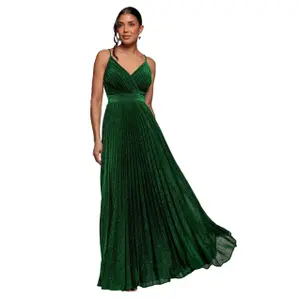 Robe plissée sans manches mulher Goddiva image-0