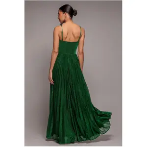 Robe plissée sans manches mulher Goddiva image-1