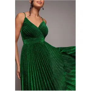 Robe plissée sans manches mulher Goddiva image-2