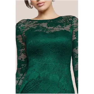 Women's dress Goddiva Scalloped Lace A-Line image-2