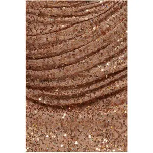 Women's tight dress Goddiva Sequin Cowl One image-3