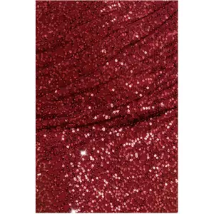 Asymmetrical Sequin Dress with Cowl Neck Women Goddiva Midi image-3