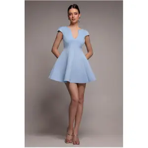 Robe patineuse decolleté en V femme Goddiva image-1