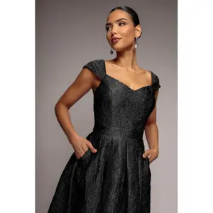 Φούστα πλισέ γυναικεία Goddiva Crushed Midi image-2