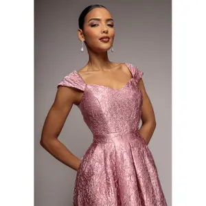 Φούστα πλισέ γυναικεία Goddiva Crushed Midi image-2