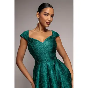 Φούστα πλισέ γυναικεία Goddiva Crushed Midi image-2