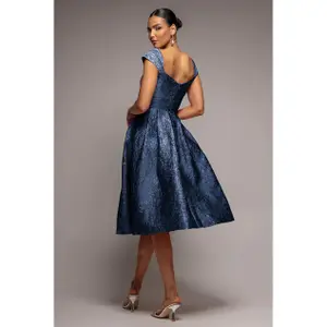 Φούστα πλισέ γυναικεία Goddiva Crushed Midi image-1