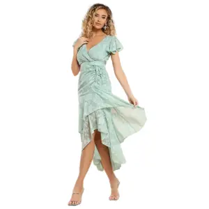 Ασύμμετρη Ρόμπα Πορτοφόλι Γυναίκα Goddiva Midaxi