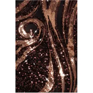 Růžový úzký šaty žena Goddiva Sequin image-3