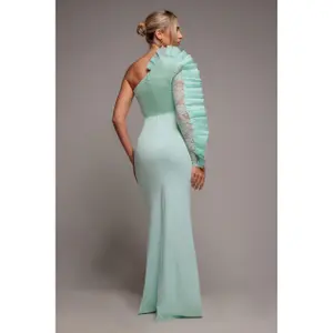 One-Shoulder Long Dress Women's Goddiva image-1