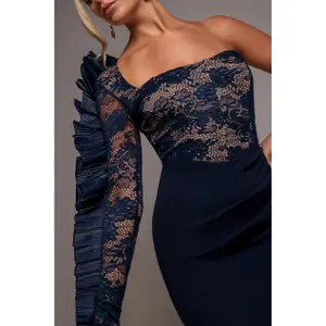 One-Shoulder Long Dress Women's Goddiva image-2