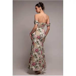 Long Chiffon Cowl Neck Dress Women Goddiva Maxi image-1
