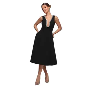 Women's dress Goddiva Diamante A-Line image-0