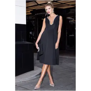 Women's dress Goddiva Diamante A-Line image-1