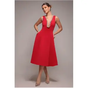 Women's dress Goddiva Diamante A-Line image-1
