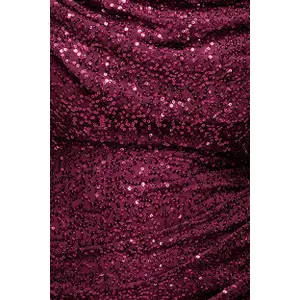 Kleid Damen Goddiva Iridescent Sequin Cowl image-3