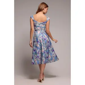 Women's dress Goddiva Floral Print A-Line Midi image-2