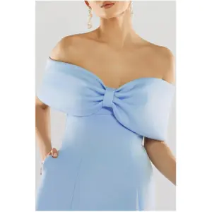 Φόρεμα με γυμνά ώμους και κόμπο γυναίκα Goddiva image-3