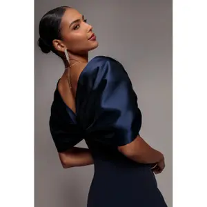 Φόρεμα με γυμνά ώμους και κόμπο γυναίκα Goddiva image-3