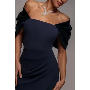 Φόρεμα με γυμνά ώμους και κόμπο γυναίκα Goddiva image-2