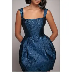 Robe corsetée και δεμένη πλάτη γυναίκα Goddiva image-4