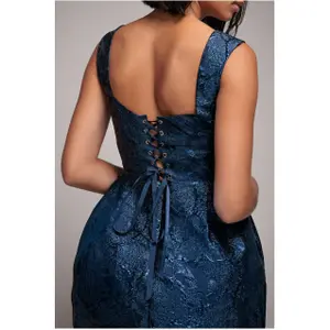 Robe corsetée και δεμένη πλάτη γυναίκα Goddiva image-5