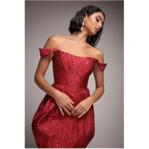 Robe corsetée και δεμένη πλάτη γυναίκα Goddiva image-2